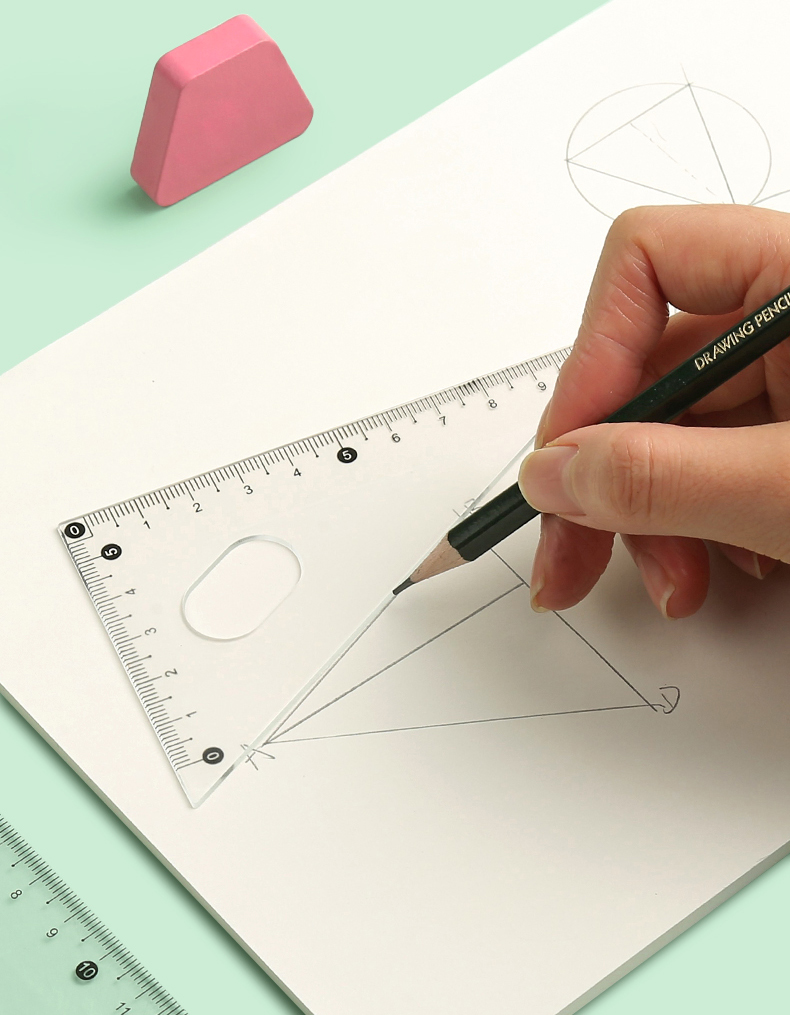 三角板金属分规可夹笔替换铅芯专业绘图初高中生考试画图作图制图工具