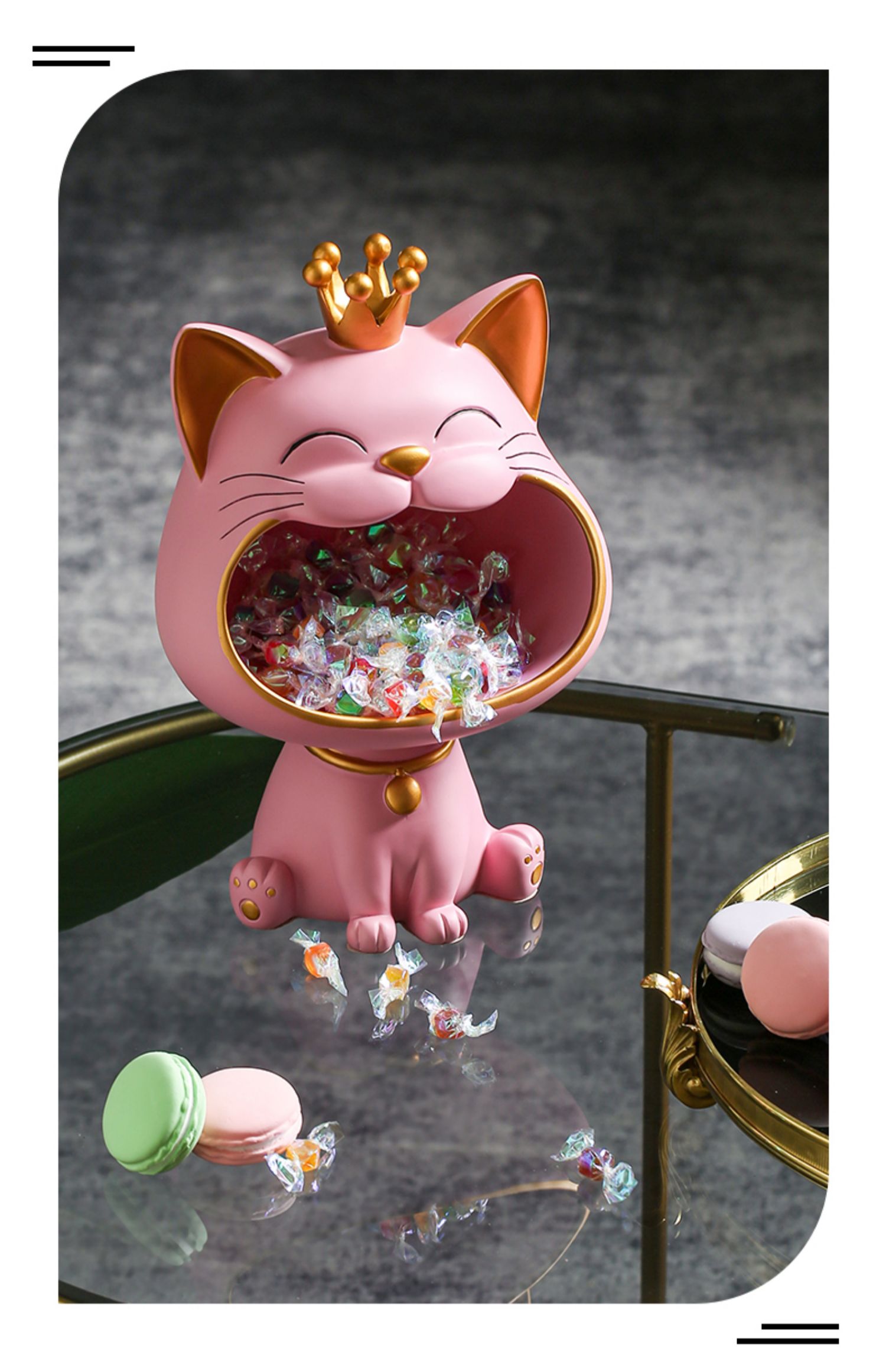 招财猫摆件客厅家居装饰北欧轻奢劫财猫玄关收纳乔迁新居开业礼品