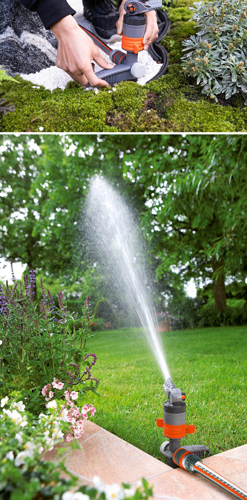 嘉丁拿(gardena)德国进口自动洒水器花园草坪喷淋器浇花旋转喷头wei