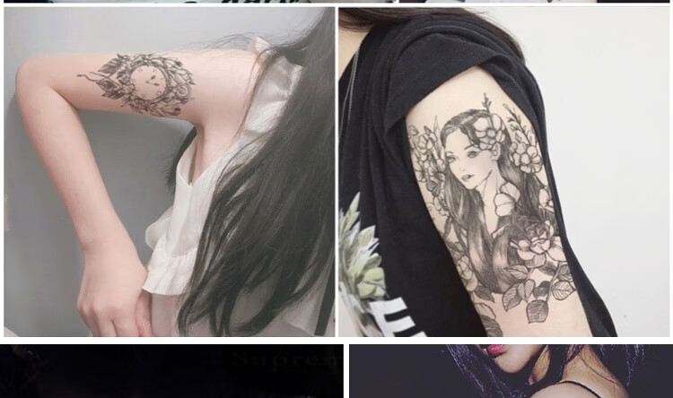 浪莎纹身贴持久 新品贴纸纹身贴污私处后腰剖腹产女生疤痕趣味腰部
