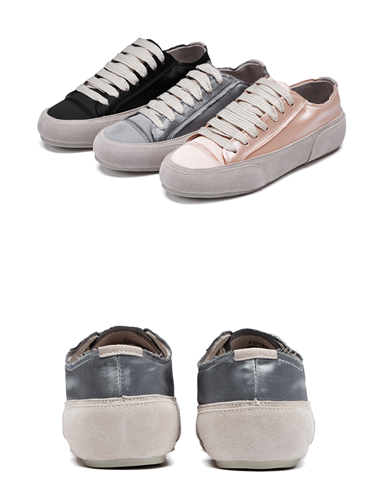 zsbella赛斯贝拉西班牙绸缎鞋2022春季新款真丝女鞋休闲板鞋21212058