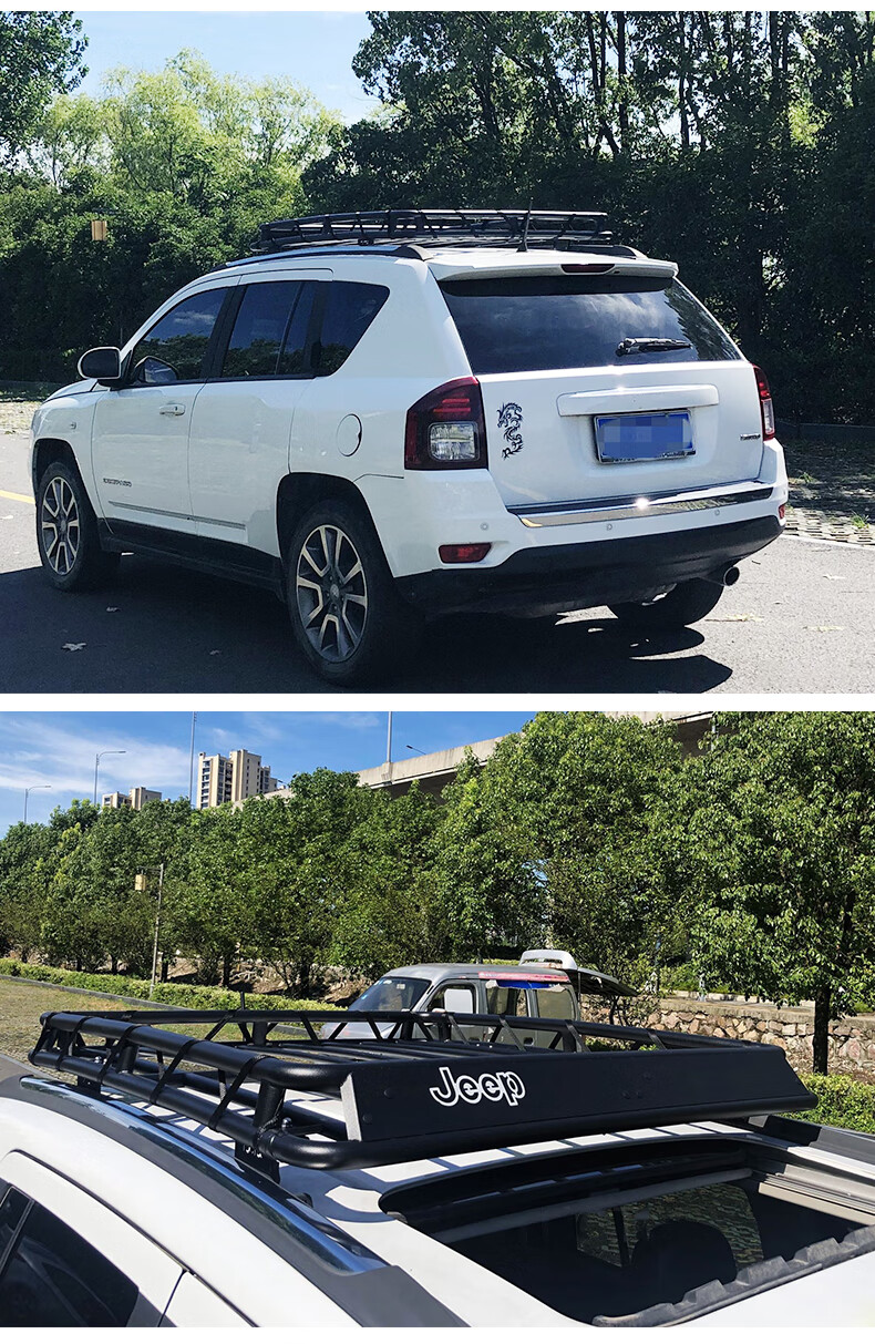 适用11-16款jeep进口指南者车顶行李框载重行李架货箱筐车边侧帐篷