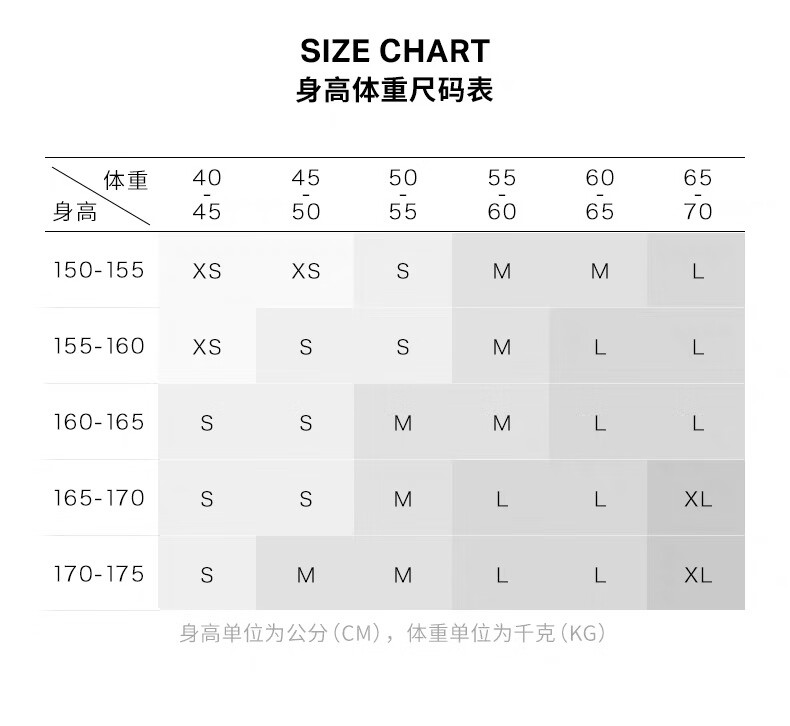 品牌尺码图