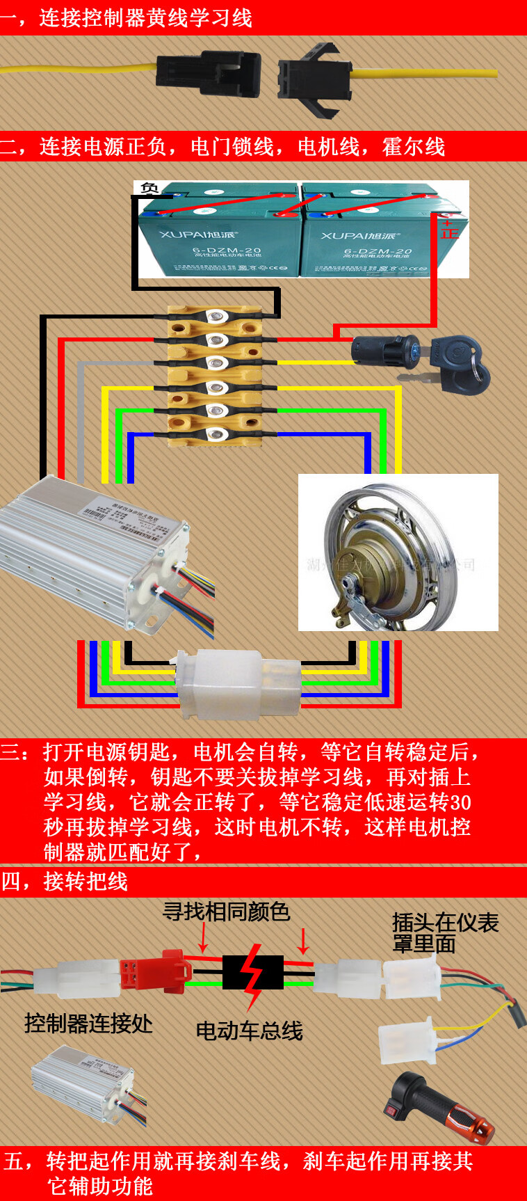 正弦波48v电动车控制器矢量无刷控制器60v变频电瓶车电摩72v1000w48v