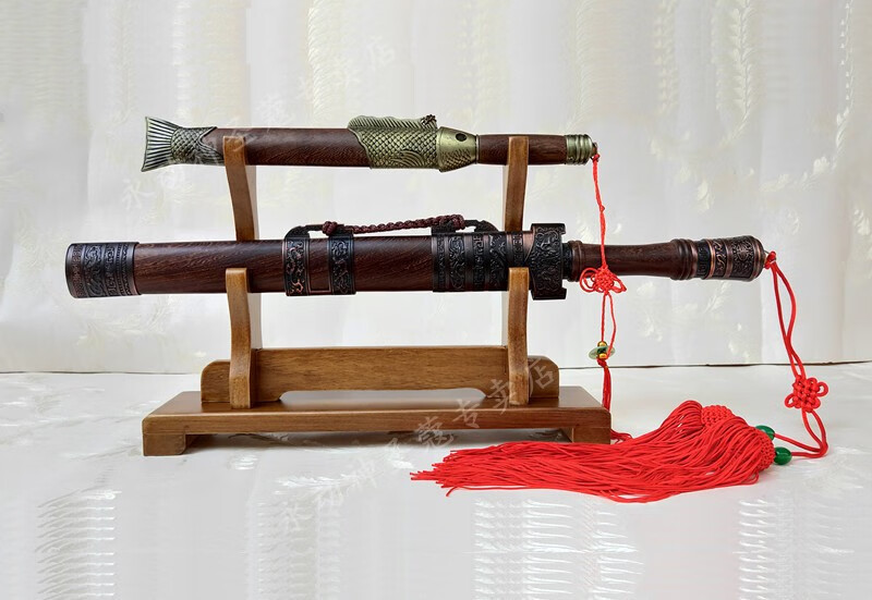 永动神剑架剑托实木鸡翅木汉剑太极剑架子刀架架刀剑架宝剑架鸡翅木