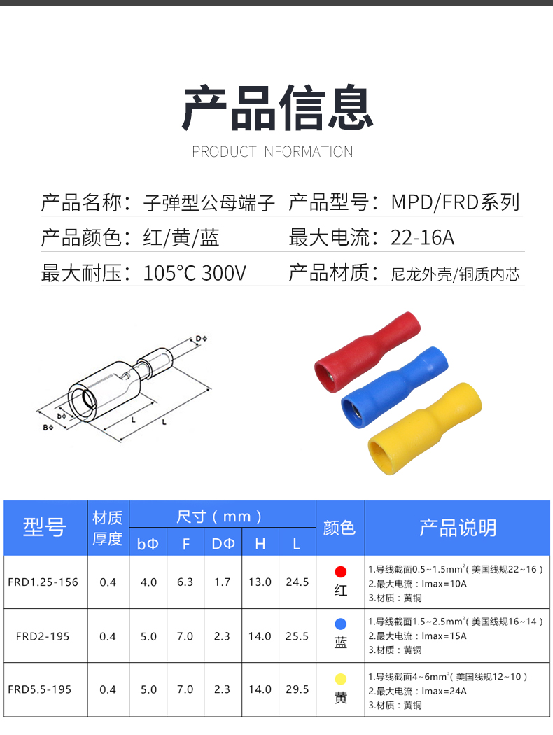 对插端子公母接头百科图片