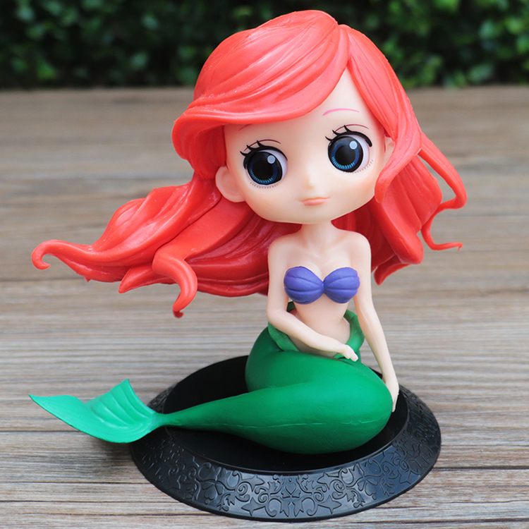 迪士尼q版艾莎安娜茉莉美人鱼贝儿花木兰白雪公主手办模型摆件 辛德瑞