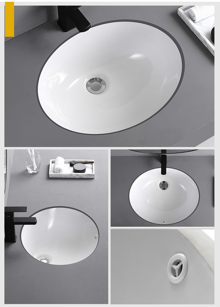 科勒(kohler)台下盆陶瓷方形洗脸盆嵌入式卫生间家用单盆洗面盆阳台