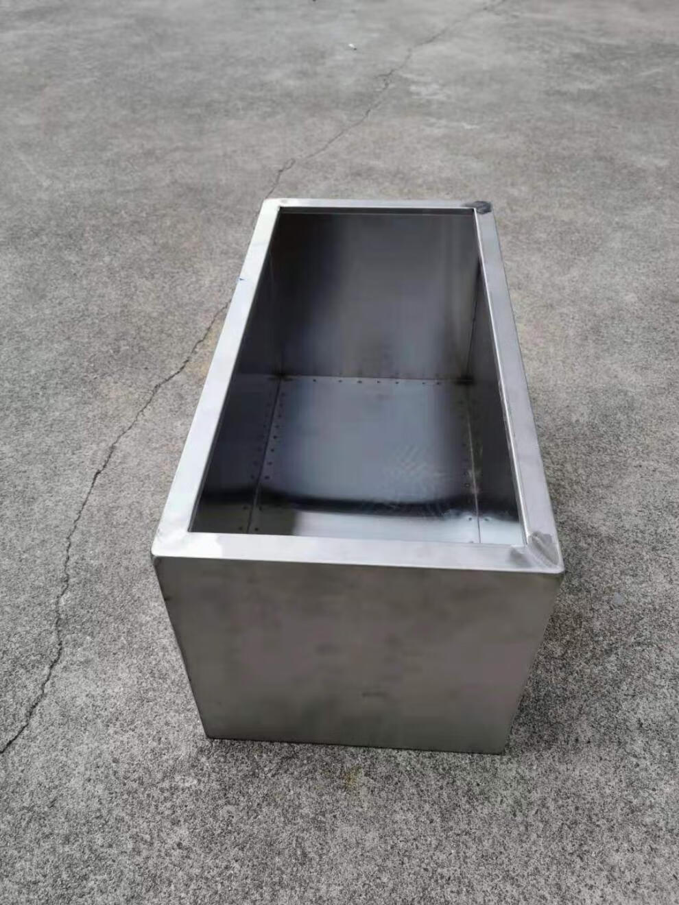 户外金属不锈钢花箱花池坛 正 长方形花槽售楼部外摆组合种植花艺