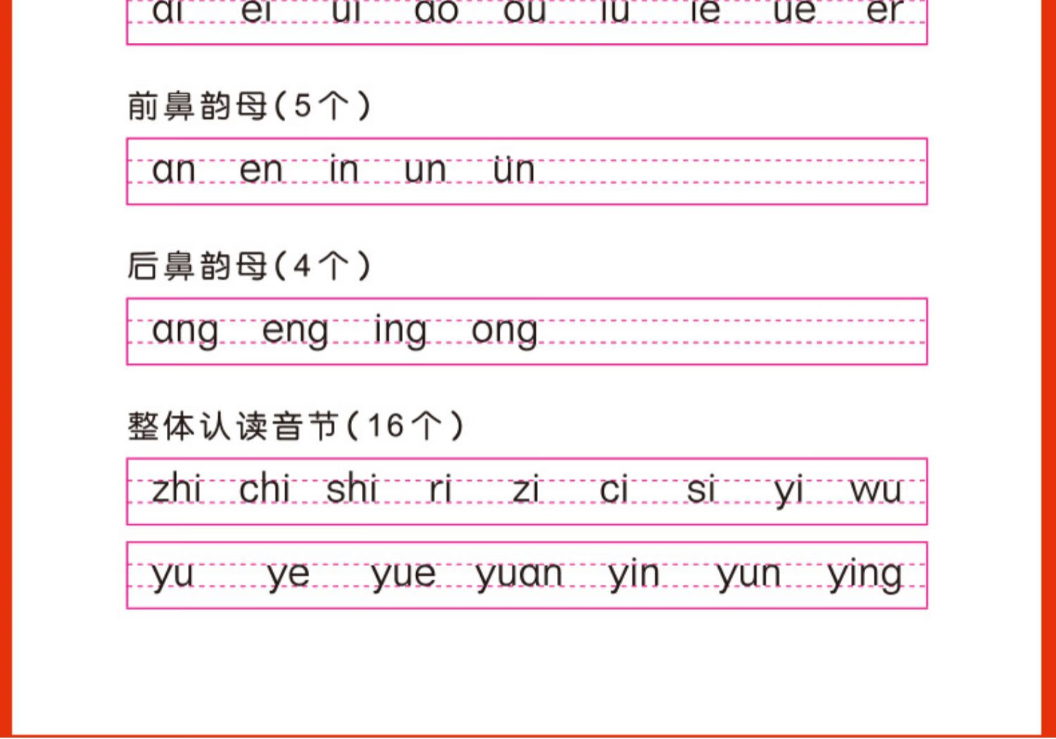 拼音拼读训练汉语拼音学习教材 字母表拼音汉语拼音学习拼读训练拼音学习 小学 一年级四声调练习册幼小衔接 汉语拼音拼读训练详情图片9