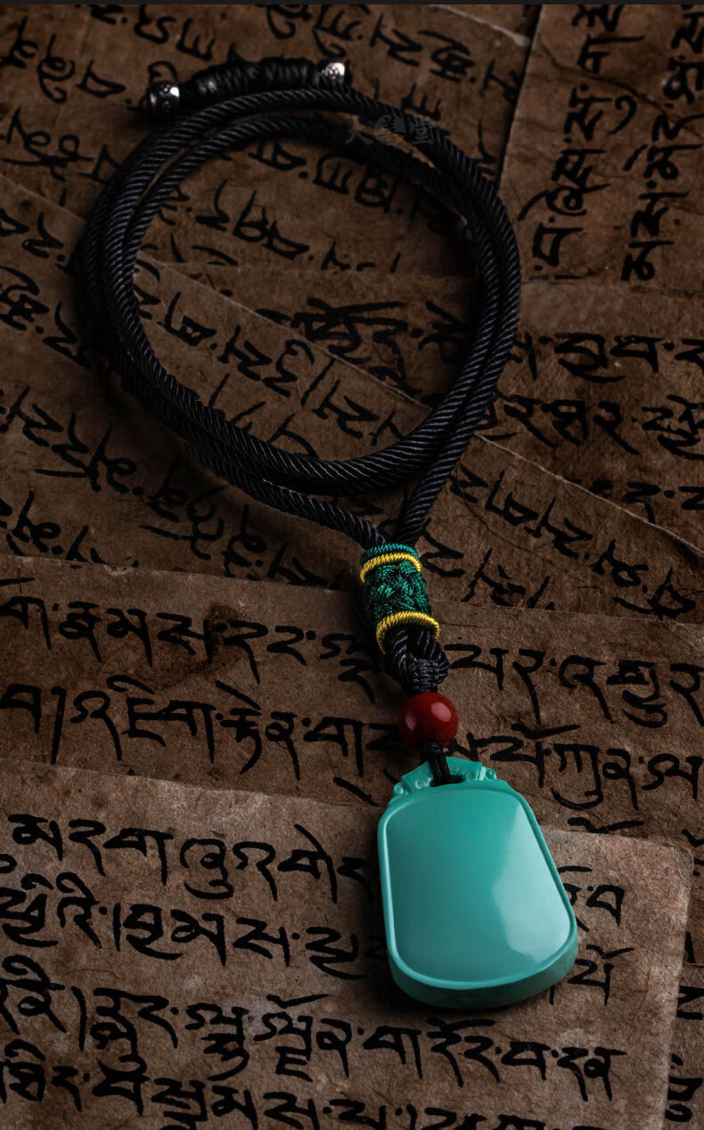 默奢 开光平安无事牌吊坠 男款高档项链挂件 女随身护身符古风挂坠