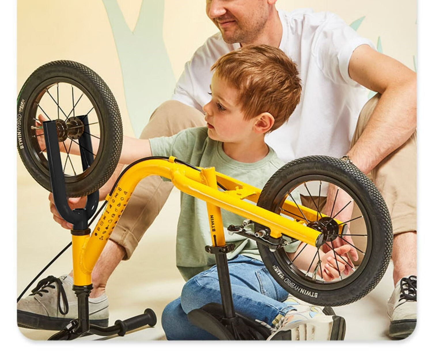 迪卡侬(decathlon)儿童平衡车无脚踏带刹车1-3岁学步车手刹滑步自行车