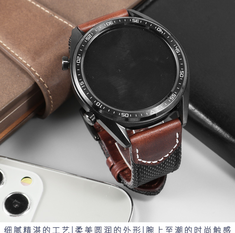 帆布尼龙手表带代用吉普牧马人jpw646638jp15202男户外智能表jeep黑