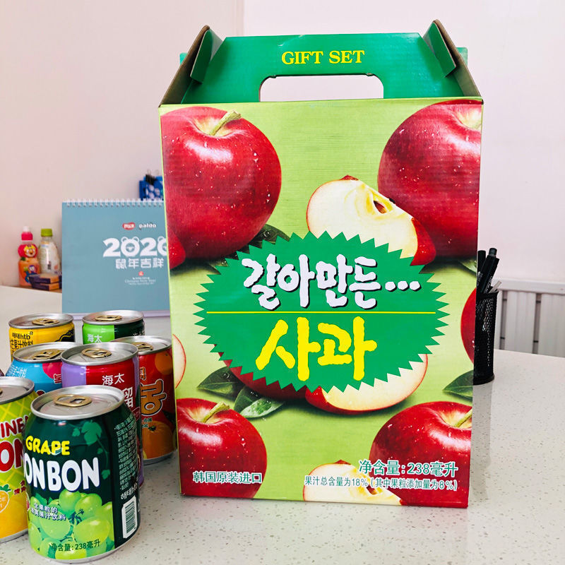 bonbon饮料海太饮料果汁韩国九日果肉饮料整箱葡萄桔果橙子草莓桃梨味