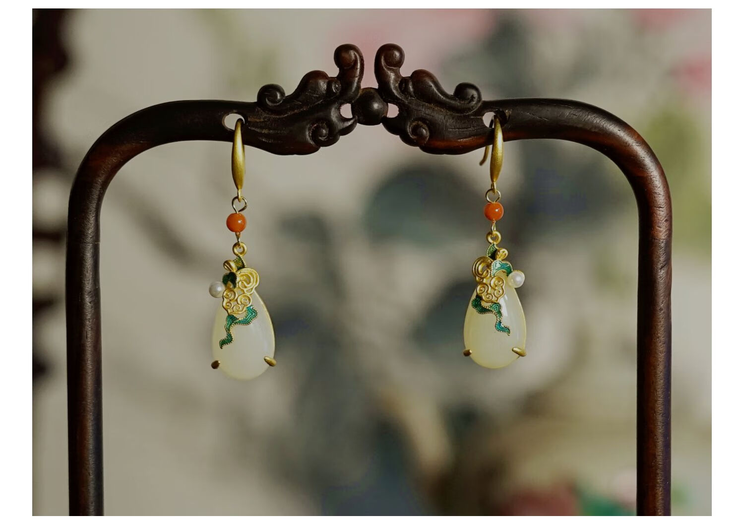 520礼物高级感古风中式耳环国风耳坠复古宫廷风耳饰汉服配饰925银饰