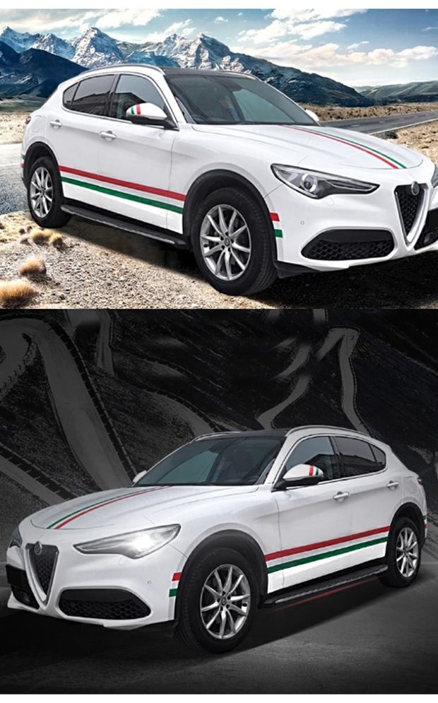 途安适新款阿尔法罗密欧车贴阿尔法giulia stelvio整车身机盖汽车贴