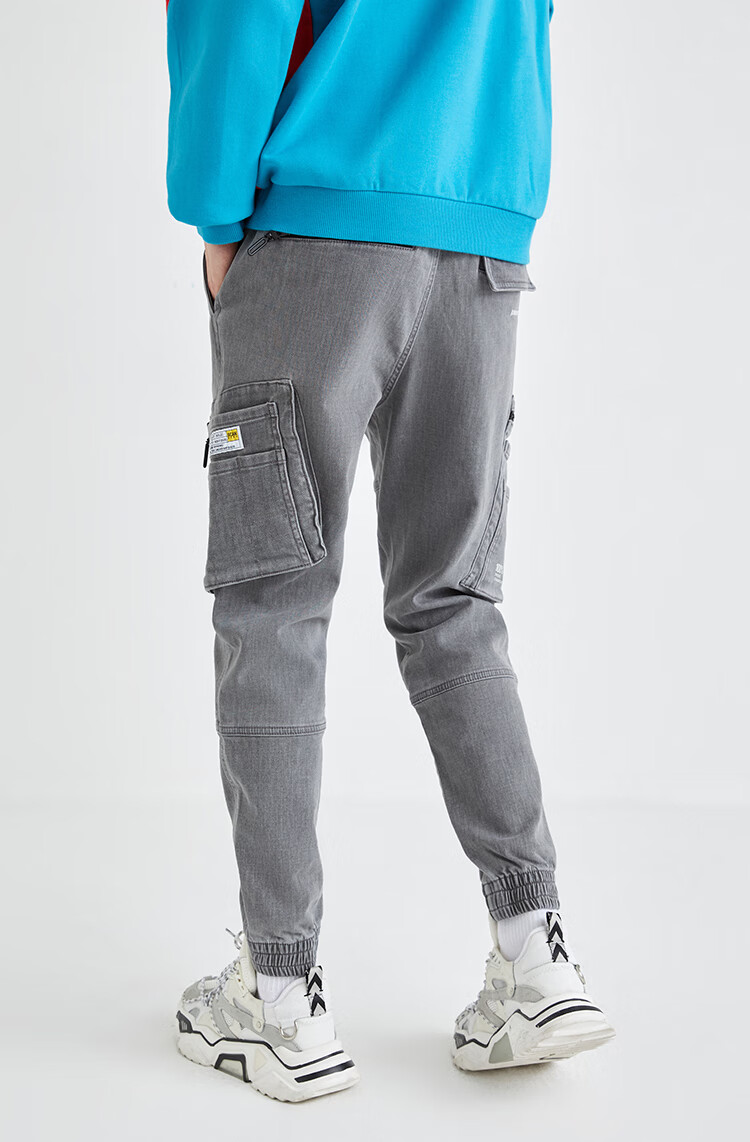 jackjones杰克琼斯春男潮流休闲微弹口袋潮酷束脚休闲裤221114014 c43