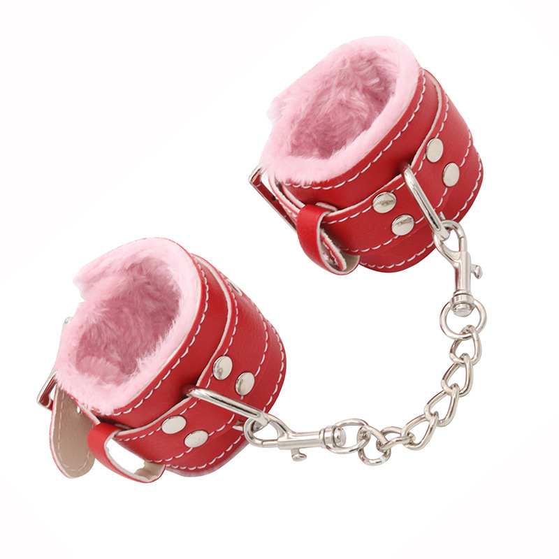 成人男女夫妻情趣道具sm毛绒手脚铐项圈皮鞭眼罩口塞7件套装另类激情