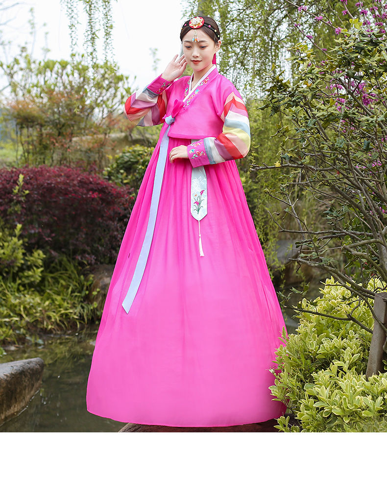 阿亨古装公主少数民族朝鲜族演出服小品新款传统韩服女韩国古装朝鲜族