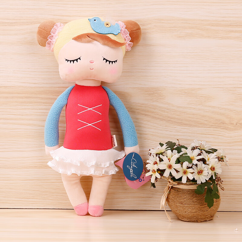 咪兔安吉拉毛绒公仔宝宝安抚布娃娃可爱小兔子玩偶儿童礼物 套装-背带