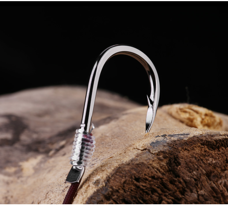 大物子线双钩成品鱼钩绑好套装巨物歪嘴有倒刺进口千又青鱼鲟鱼钩