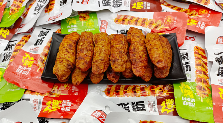 吃情派(chiqingpai) 穗之杰一根筋 烤面筋辣条香辣手撕素肉卷开袋即食