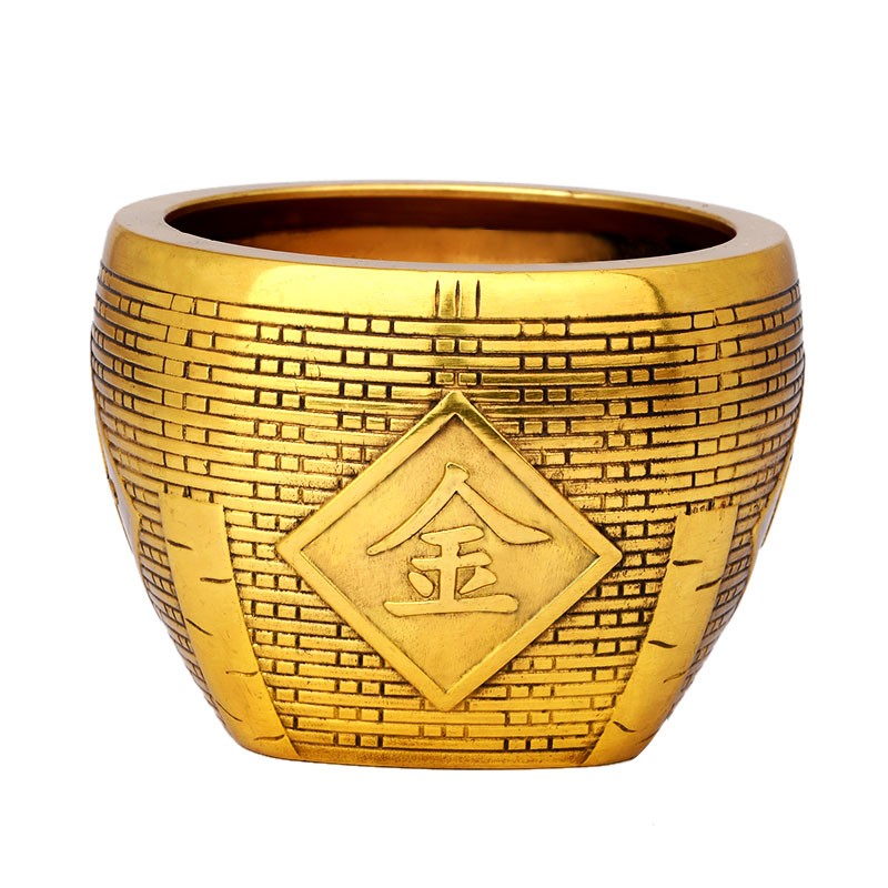 宏图好运五谷丰登摆件粮仓金斗铜缸摆件乔迁新居礼品年