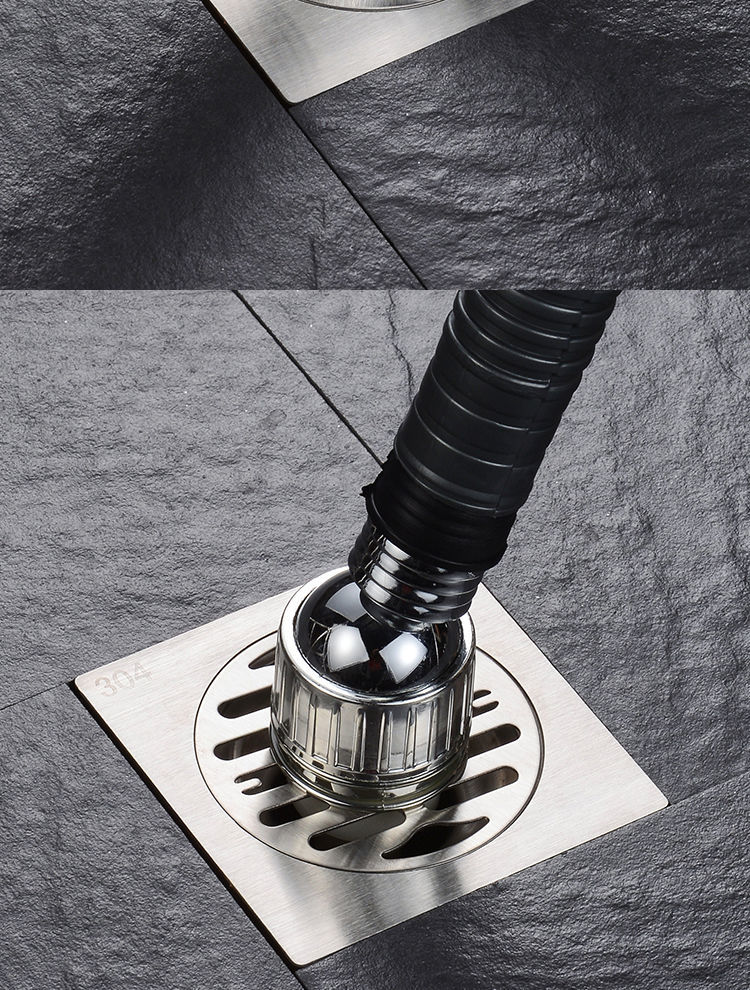 洗衣机下水管地漏接头两用地漏三通地漏盖防臭防溢水排水管接头电镀