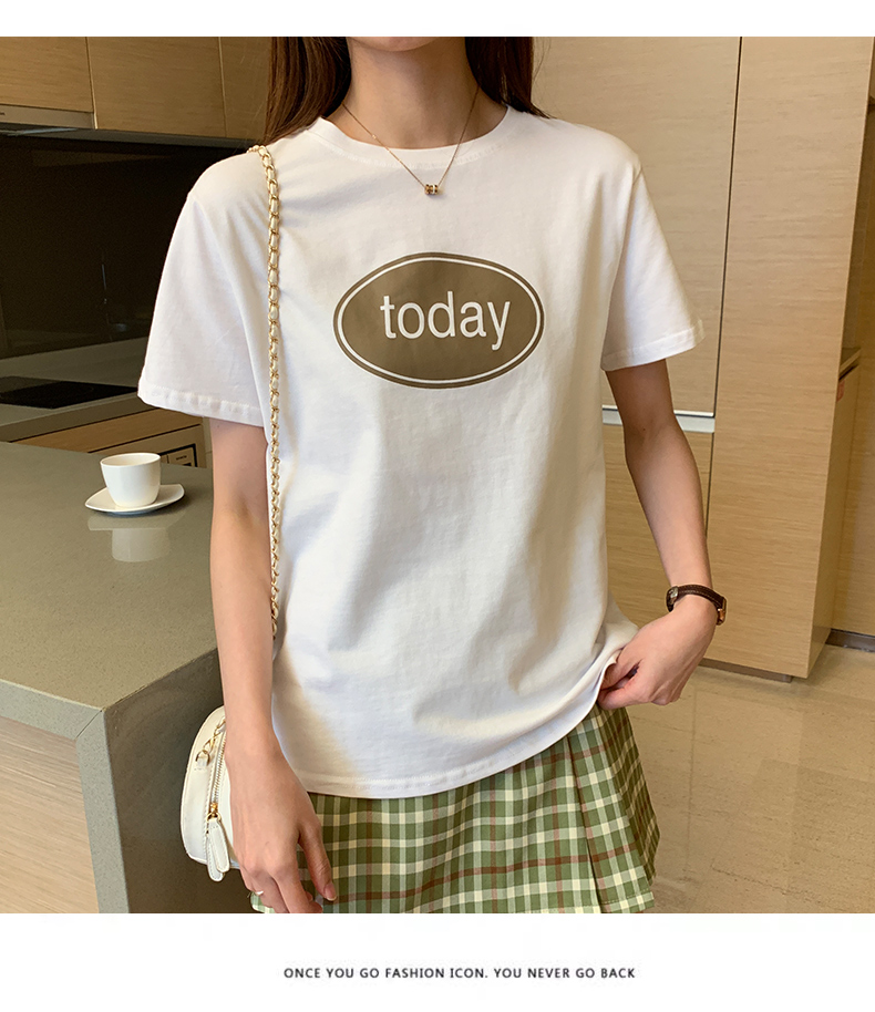 杰西登敦轻奢品牌短袖t恤女2020年新款夏季宽松半袖上衣白色体恤打底