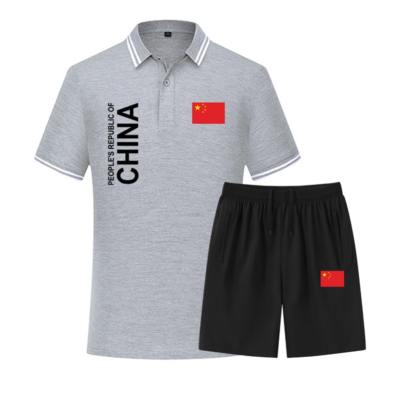 中国田径队运动会运动员出场学生体育比赛团体衣服宝蓝色黑裤套装1s