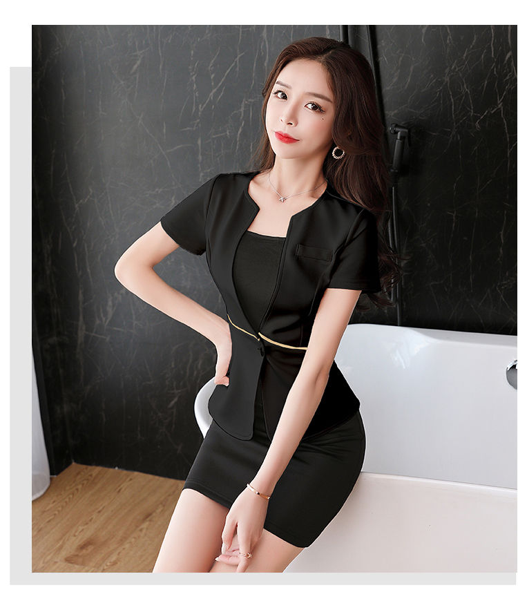 支持国货现货威乐思足疗店工作服女套装职业k歌沐足技师工衣性感足浴