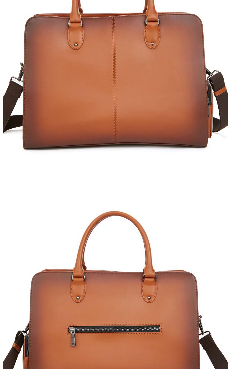 slt/思莱德男士商务休闲旅行两用牛皮革背提包旅行包a420185509 褐色