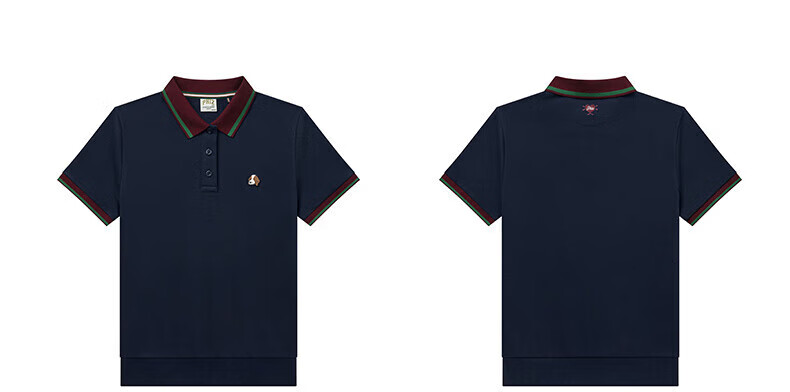 HAZZYS Women's Summer 2025 Color-Block Short Sleeve Polo Shirt ASTSE0CBX06 Navy Blue NV L (165/88A40) 5