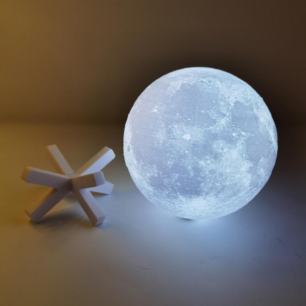 崇朝跨境2022年新款usb直插3d打印月球灯月亮灯迷你地摊氛围灯 迷你