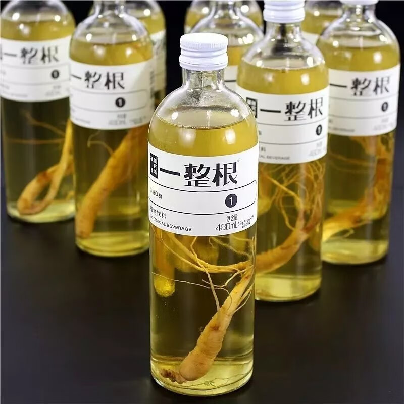 樱安娜 一整根 人参水植物饮料熬夜水 480ml 罗森 网红饮料 一整根