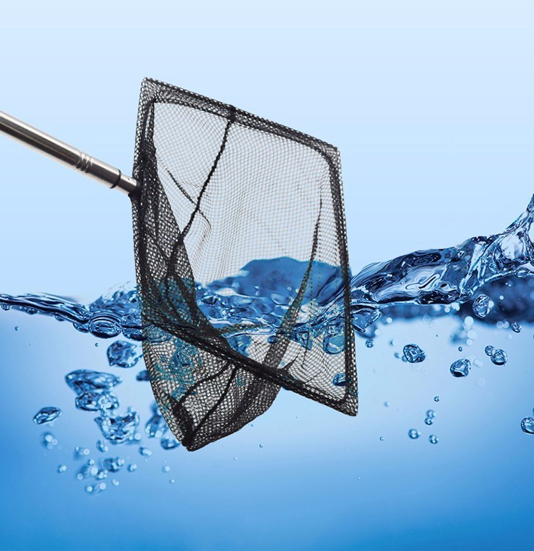 鱼缸鱼捞网渔捞圆形方形伸缩网兜水族箱手抄网观赏金鱼大小号网捞 【4