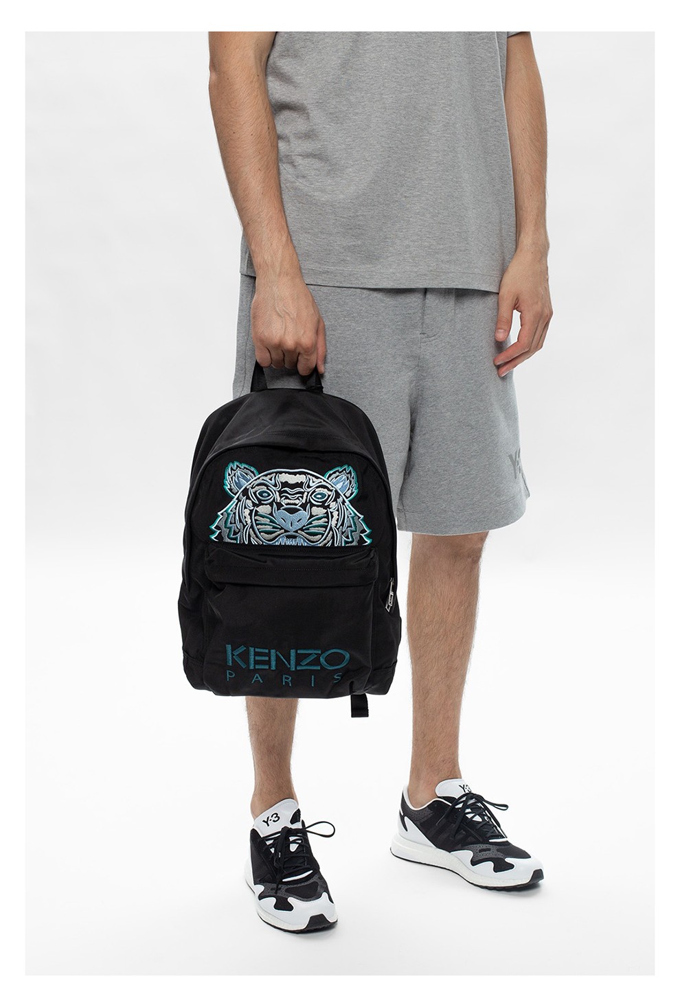 男女通用尼龙虎头刺绣图案双肩包背包 99f黑色【图片 价格 品牌 报价