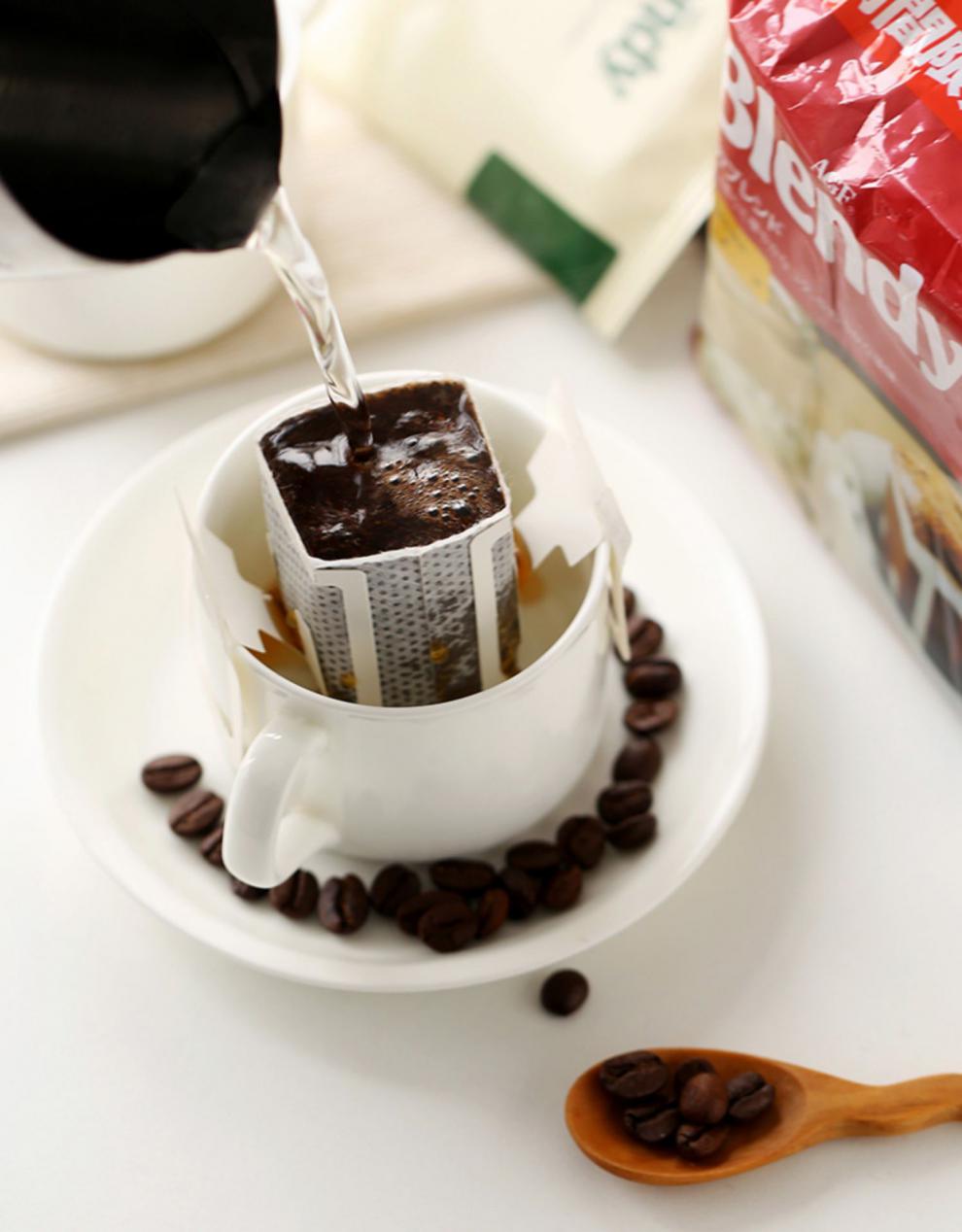 日本进口速溶agfblendy苦黑咖啡滤挂滴漏式挂耳摩卡拿铁网红即溶焙煎