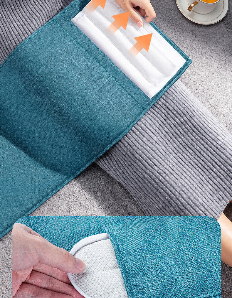 盐袋海盐粗盐热敷包电加热家用艾草电热艾灸袋子艾草包盐包升级款蓝色