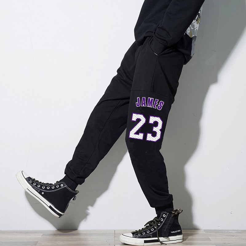 腾讯体育专营nba湖人队詹姆·斯裤男士裤子束脚裤勒布朗23号卫裤小脚