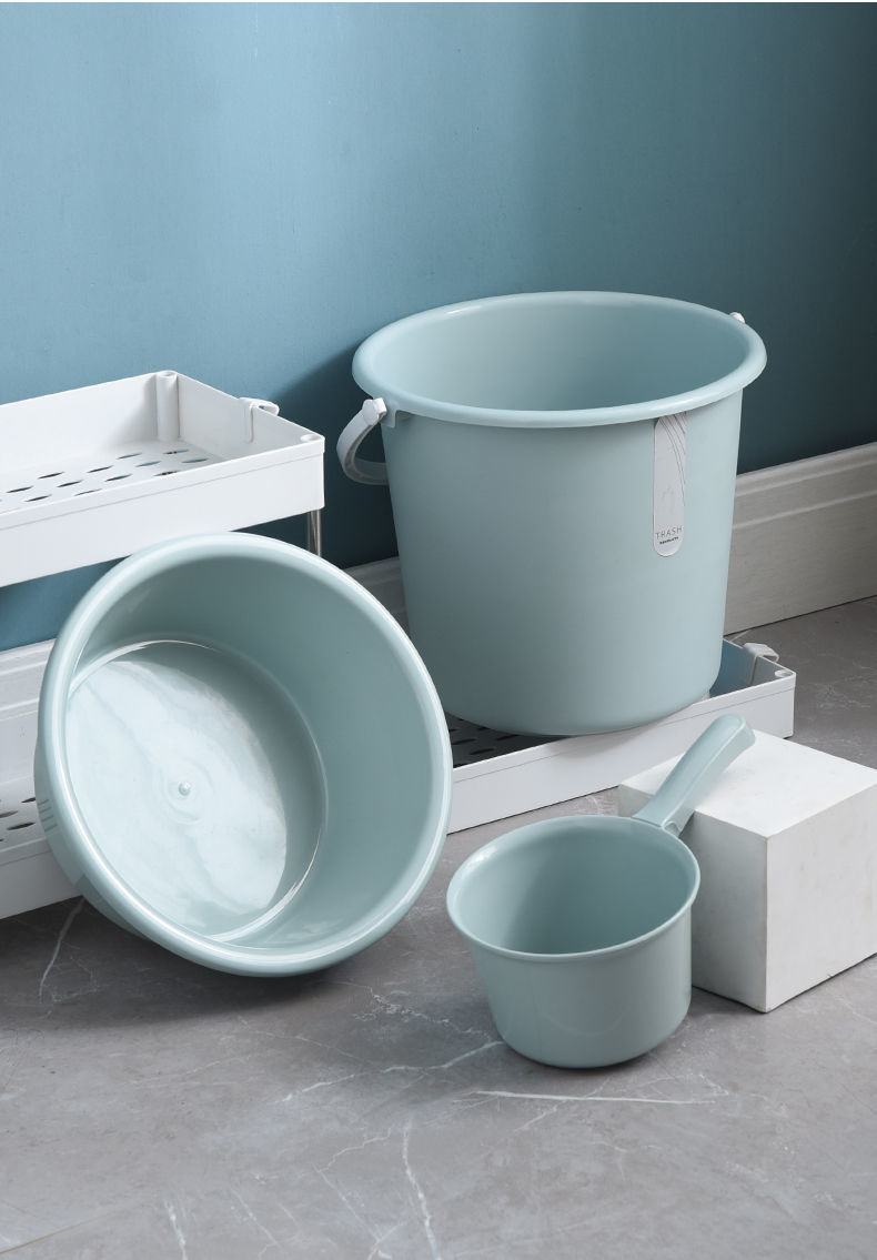 塑料大水桶学生宿舍洗衣桶手提加厚洗澡桶家用储水桶盆圆形洗脚桶 23