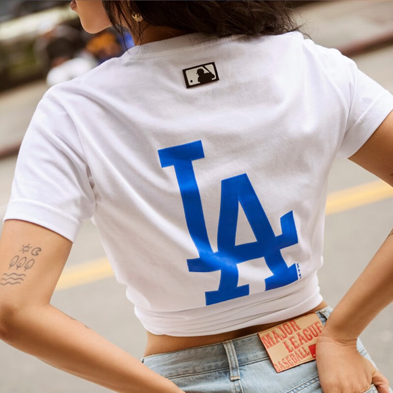 mlb官方 21春季新款泫雅同款短袖ny男女情侣同款街头ins风时尚潮流