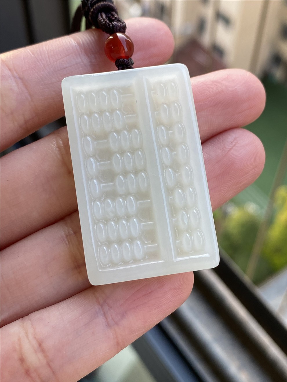 玉勋 天然和田玉如意算盘吊坠男女玉石算盘玉器玉坠挂件玉佩【图片