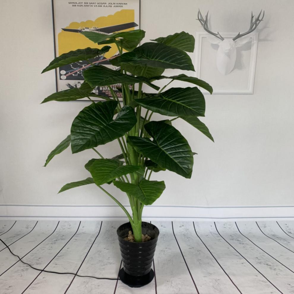 【精选现发】假树滴水观音绿植仿真植物落地盆栽大型客厅盆景假花装饰