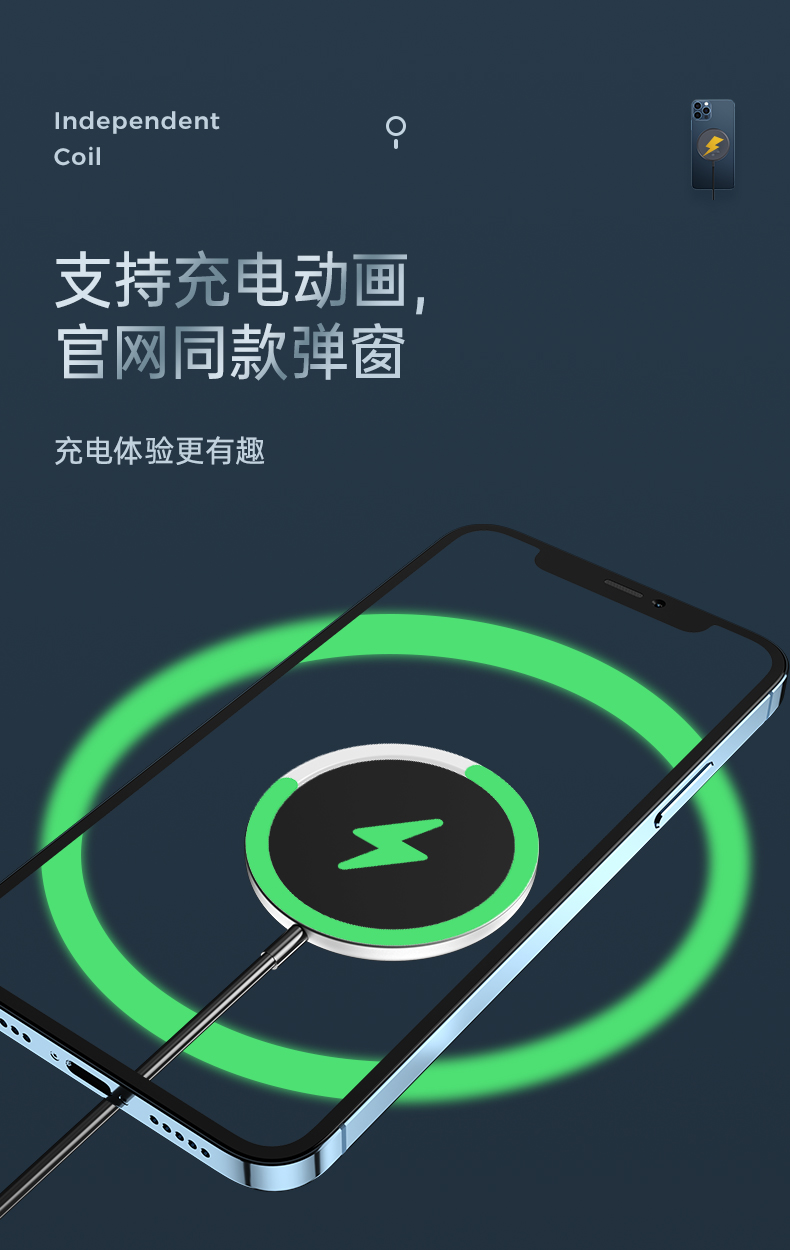 benks 苹果13/12无线充电器magsafe磁吸快充适用iphonepromax/mini