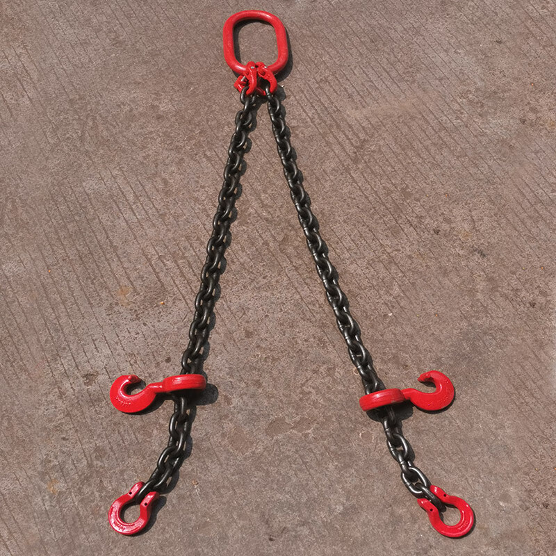 卸钢筋专用吊具吊车行车组合起重链挂钩捆绑链条吊钩爪钩滑移钩双链10