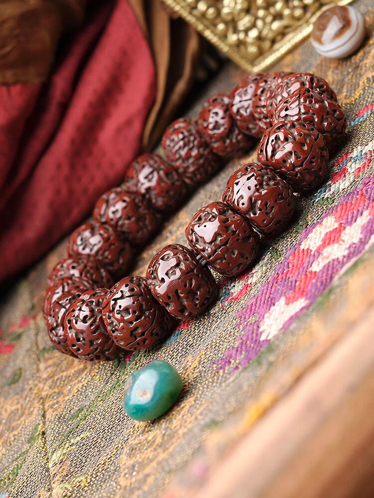 晗遐 藏式玉化老金刚菩提手串文玩男士尼泊尔包浆成品手持大菩提子