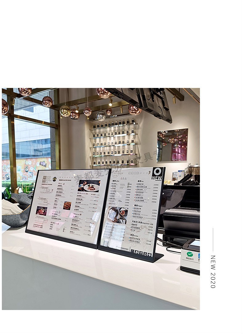 金属台卡桌牌a4台卡立牌l型餐牌价格表a3a5立牌摆台价格展示牌吧台