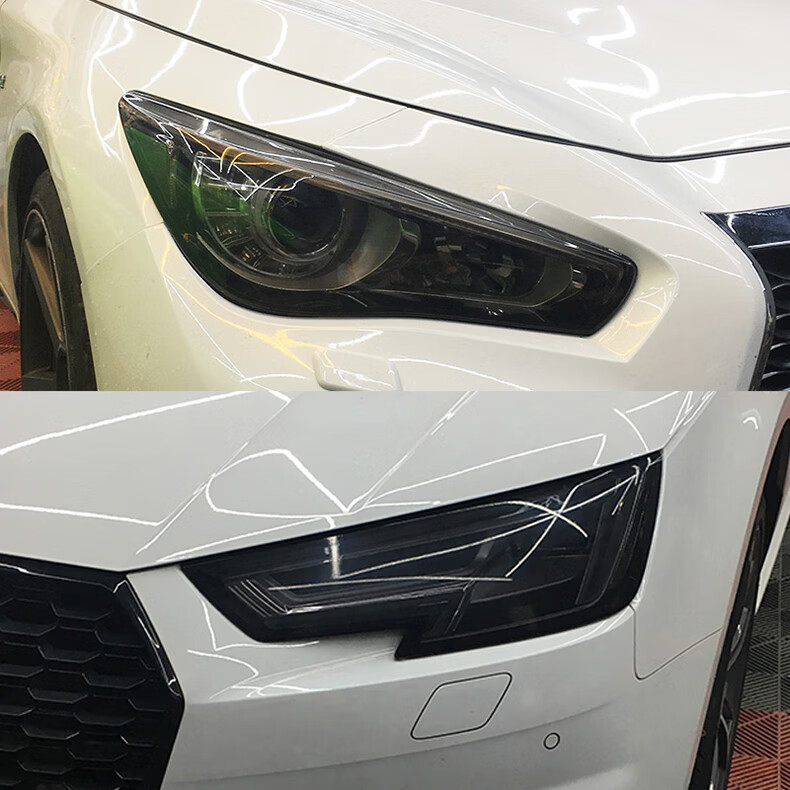 汽车熏黑尾灯贴膜 tph前大灯熏黑膜 tph尾灯熏黑透光贴膜装饰 tph浅黑