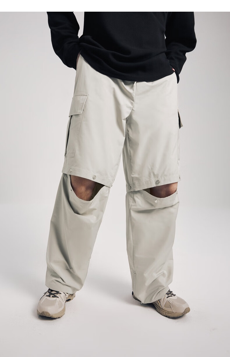 ecko犀牛潮牌22aw美式复古大口袋可拆卸拉链裤腿休闲宽松工装裤男女